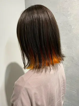 ミディアム カラー ヘアアレンジ 【艶髪×韓国風】 毛流れ職人 RYOのヘアスタイル