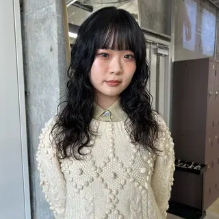 ロング カラー パーマ 伊藤ほのか /パーマ/オリーブのヘアスタイル