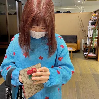 ミディアム カラー ブリーチカラー🫧 森　凪沙のヘアスタイル