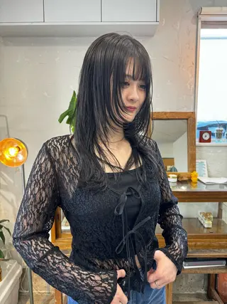 セミロング カラー hair vaton所属・ヤハタ ダイキのヘアスタイル