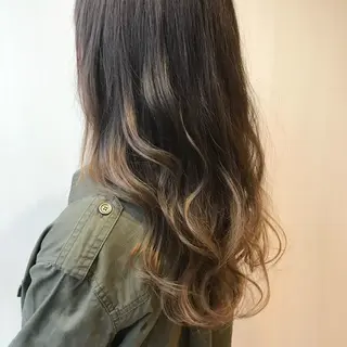ロング カラー ハイトーン/小顔 カット/Ayumuのヘアスタイル