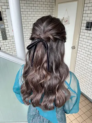 ロング 参列♡デートゆるふわ ヘアメイク🎀みゆうのヘアスタイル