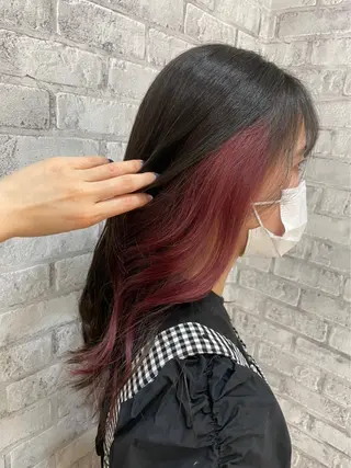 セミロング カラー 小林 妃那のヘアスタイル