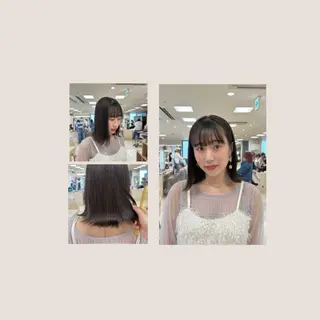 ミディアム カラー ヘアアレンジ/ベー ジュchiakiのヘアスタイル