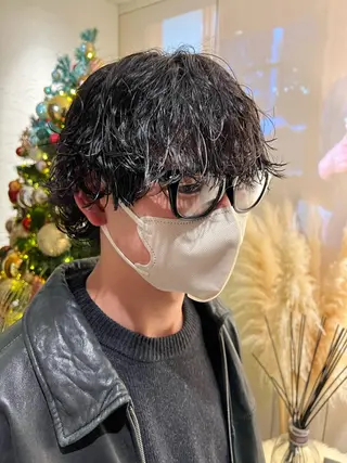 ショート パーマ メンズ 波巻きスパイラルパー マ/シャドウパーマ駿のヘアスタイル