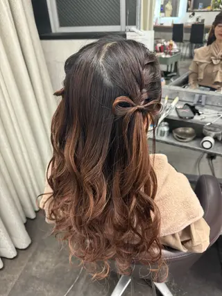 ロング ヘアアレンジ 松本ののか /錦/ヘアセットのヘアスタイル