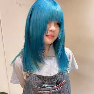 ミディアム カラー 花香竜太/エクステ /ハイトーンカラーのヘアスタイル