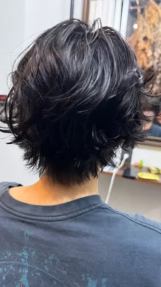 ショート パーマ 椎葉 祐也のヘアスタイル