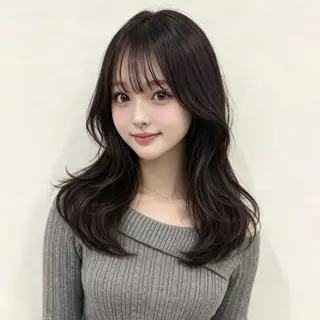 ロング 韓国レイヤー/ボブ /ジュンエイのヘアスタイル