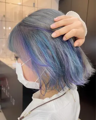 ショート カラー 縮毛矯正🤍 盛れるボブ/ひかりのヘアスタイル