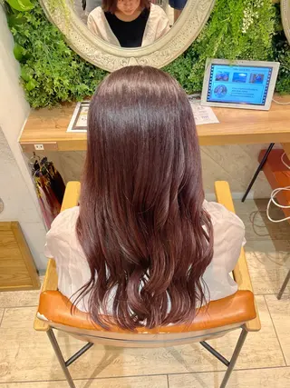 ロング カラー 横浜パーマ🌐ボブ✨ 暖色カラーもえかのヘアスタイル