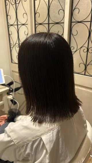 ミディアム カラー 似合わせ 顔周りYUUGAのヘアスタイル