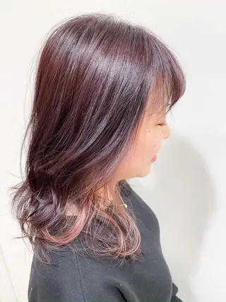セミロング ハイトーンカラー🌈 メンズパーマ鈴木康平のヘアスタイル
