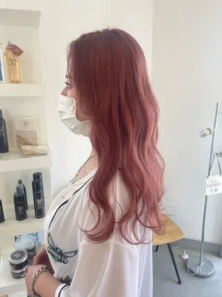 ロング カラー 長山 茉白のヘアスタイル