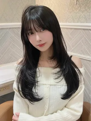 ロング 美髪縮毛矯正🤍 髪質改善/Shinaのヘアスタイル