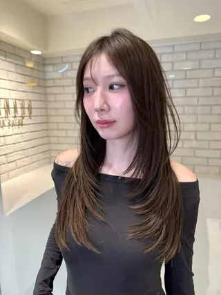 ロング rioカットカラー ♡韓国レイヤーのヘアスタイル