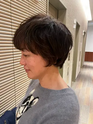 ショート パーマ 田内満里奈 /ショートカットのヘアスタイル