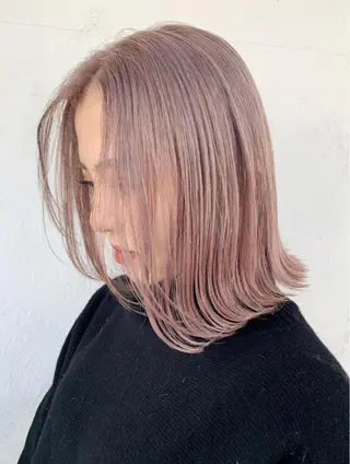 ミディアム カラー ケアブリーチ 黒瀬有汰のヘアスタイル
