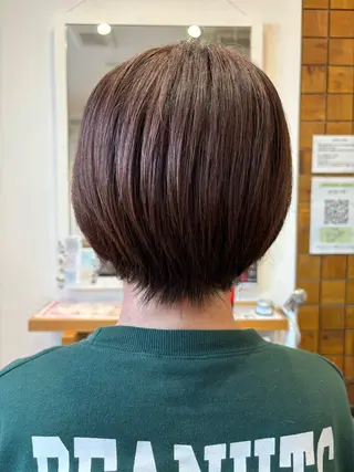 ショート カラー 秋山知穂🧸縮毛矯正 ショート新越谷南越谷のヘアスタイル