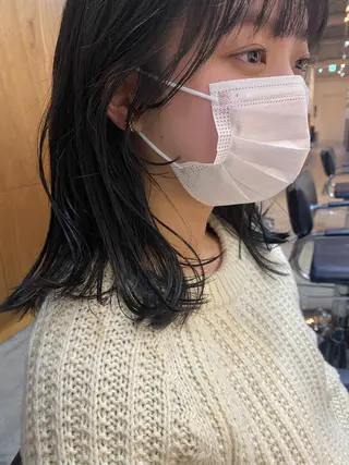 ミディアム カラー 砂原 ひよりのヘアスタイル
