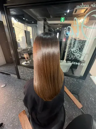 ロング パーマ 髪質改善⭐️縮毛矯正 中野⭐️Rinaのヘアスタイル