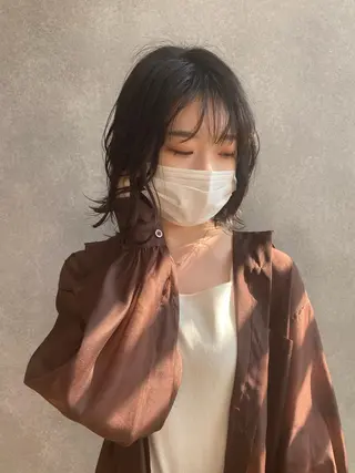 ミディアム 立野 希沙のヘアスタイル