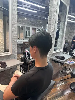 ショート メンズ 🩵つなぎショート✨ パーマスタイル みくのヘアスタイル