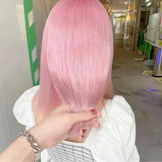 セミロング カラー 【美髪ハイトーン】 髪質改善/大和🎀のヘアスタイル