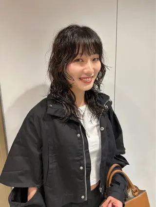 ミディアム パーマ 西原 大智のヘアスタイル