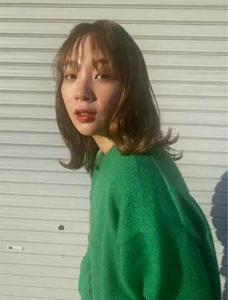 ロング カラー 小顔レイヤー/ ベージュ🤍Rieのヘアスタイル