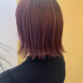 ミディアム カラー hub hair レイヤー/透明感のヘアスタイル