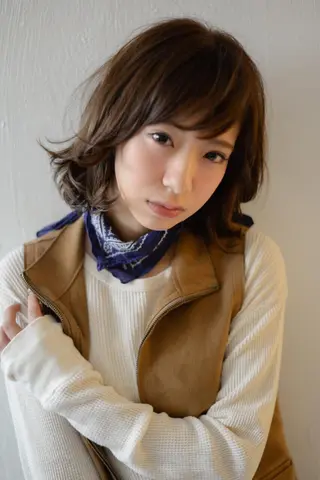 ミディアム カラー 貫洞 大介のヘアスタイル