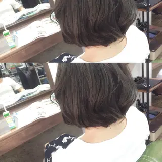 ショート カラー パーマ 🟦髪質改善6年 💊YAMAMOTOのヘアスタイル