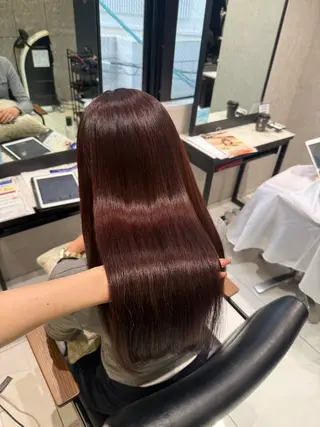ロング 艶ブラウン/赤み消し /盛れる顔周りのマツエク・マツパデザイン