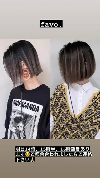 ショート カラー ノサカ ミワコのヘアスタイル