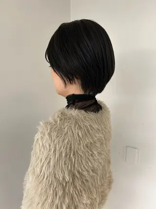 ショート カラー ケアパーマ/ケアブリ ーチdaisukeのヘアスタイル