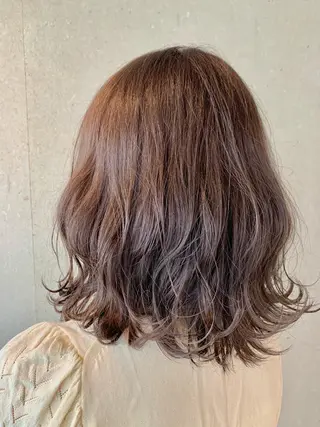 ミディアム カラー 縮毛矯正×艶カラー /中村勇太のヘアスタイル