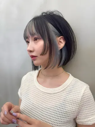 ミディアム カラー 🍀小川大輔🍀 ボブ/ブリーチ🥇のヘアスタイル