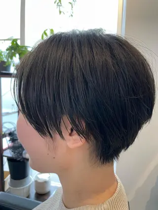 ショート カラー ブリーチなし透明感 タケザワミキのヘアスタイル