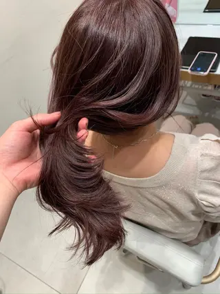 セミロング レイヤー専門家 ダブルカラー修のヘアスタイル