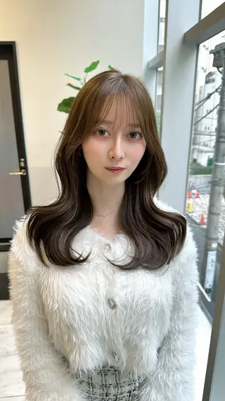 セミロング カラー IVE jukuのヘアスタイル