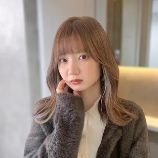 セミロング カラー 鈴木 悠大のヘアスタイル