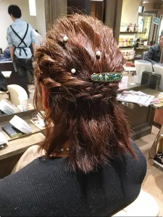 ミディアム ヘアアレンジ MODE K's塚口 かどやのヘアスタイル