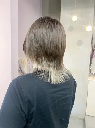 ミディアム カラー 前橋 姫奈のヘアスタイル