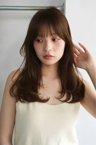 ロング カラー パーマ 米本 圭吾のヘアスタイル