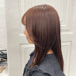 ロング カラー 🍑暖色／レイヤー／ 真希🎀のヘアスタイル