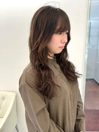 ロング パーマ デジタルパーマ 🌀ボブ　萩原　龍のヘアスタイル