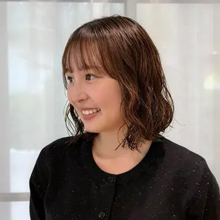 ミディアム パーマ nana/ボブ/ レイヤー/梅田のヘアスタイル