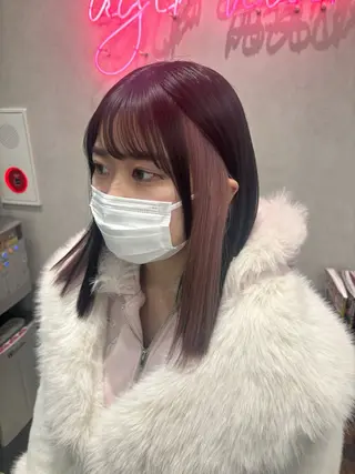 セミロング 🛼ヘアメイクボブ 🍭yui :)のヘアスタイル