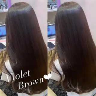ロング カラー ヘアアレンジ 上品♡韓国レイヤー ‎🤍のの‎🤍のヘアスタイル